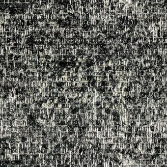 Grayscale tweed fabric texture with a dense, nubby weave; vertical and horizontal structure in black and off-white tones, labeled “egoitaliano ramir.”